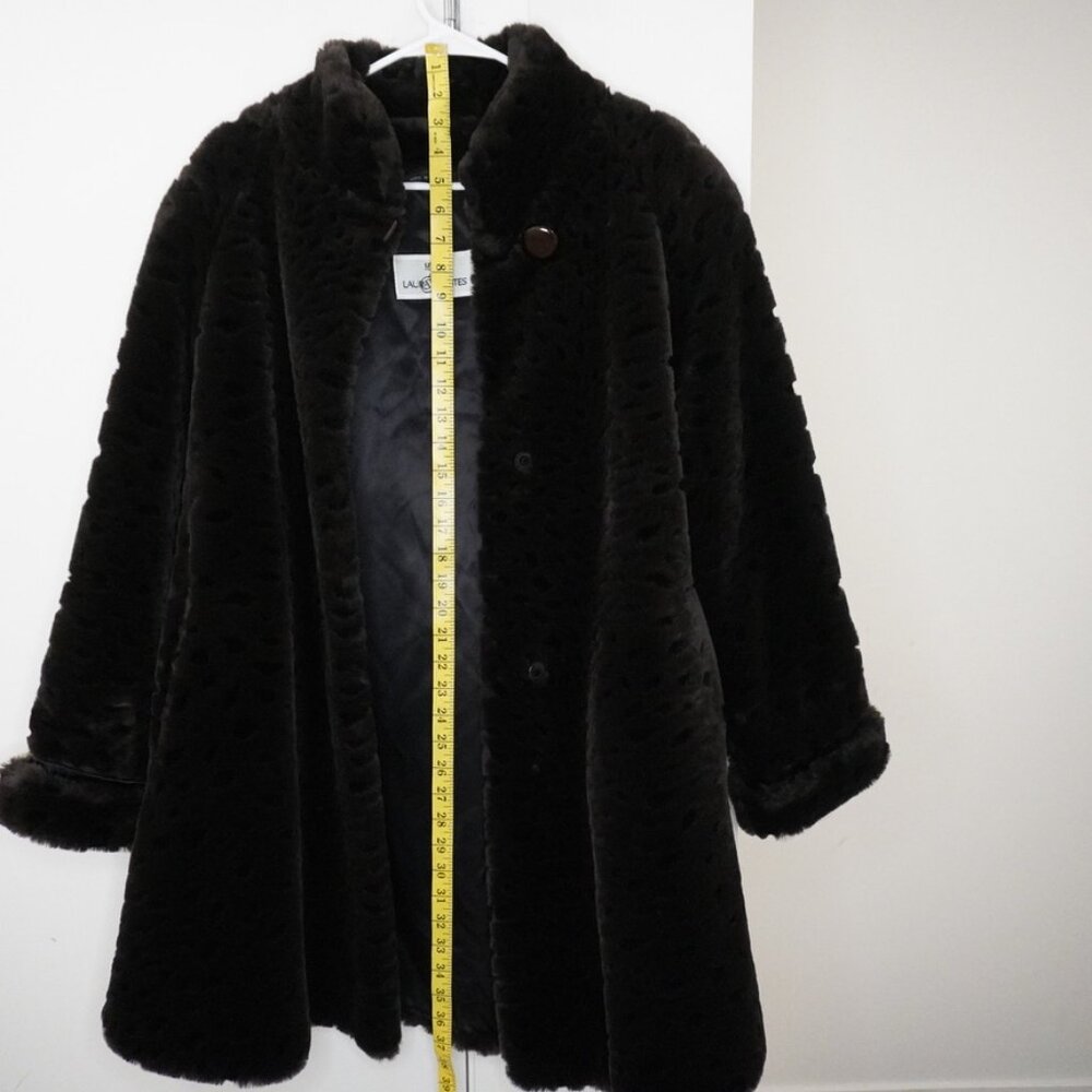 Vintage Black Faux Fur Teddy Coat - Picture 8 of 10
